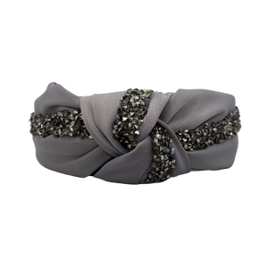 MUM's CORNER - OLA KNOT EMBELLISHED HEADBAND IN MATTE SATIN