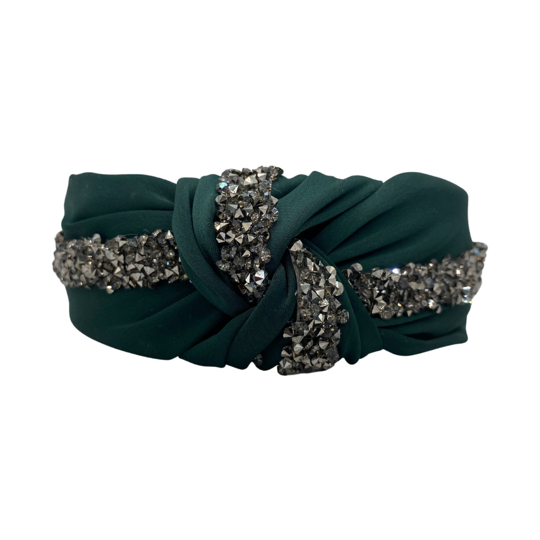 MUM's CORNER - OLA KNOT EMBELLISHED HEADBAND IN MATTE SATIN