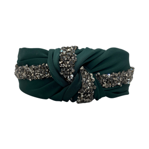 MUM's CORNER - OLA KNOT EMBELLISHED HEADBAND IN MATTE SATIN