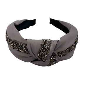 MUM's CORNER - OLA KNOT EMBELLISHED HEADBAND IN MATTE SATIN